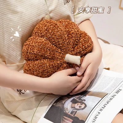 Knitted Pumpkin Plushie, Three Colors, 11" | 28 cm plush toy – – – Image 7 | Plushie Produce