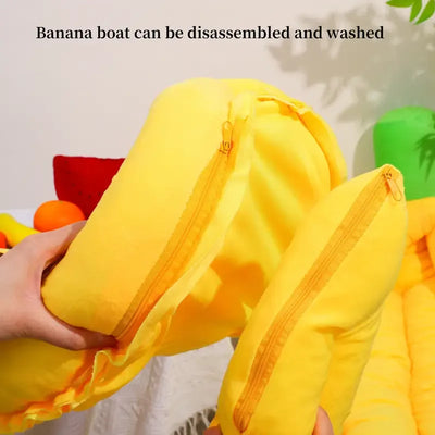 Large Banana Pet Bed for Pets Up To 33 lbs (15 kg) plush toy – – – Image 2 | Plushie Produce