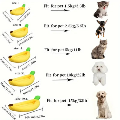 Large Banana Pet Bed for Pets Up To 33 lbs (15 kg) plush toy – – – Image 3 | Plushie Produce