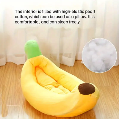 Large Banana Pet Bed for Pets Up To 33 lbs (15 kg) plush toy – – – Image 4 | Plushie Produce