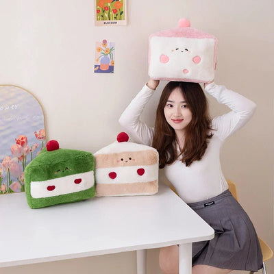 Large Cake Slice Plushie, 12" | 30 cm plush toy – – – Image 1 | Plushie Produce