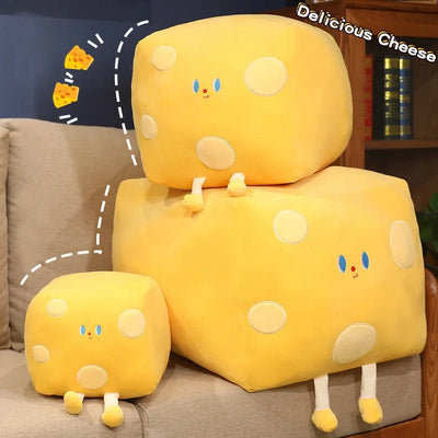 Large Cheddar Cheese Plush Toy, 10-20" | 25-50 cm plush toy – – – Image 1 | Plushie Produce