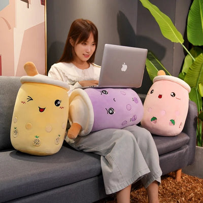 Large Expressive Bubble Tea Plushie, Three Flavors, 20" | 50 cm plush toy – – – Image 5 | Plushie Produce