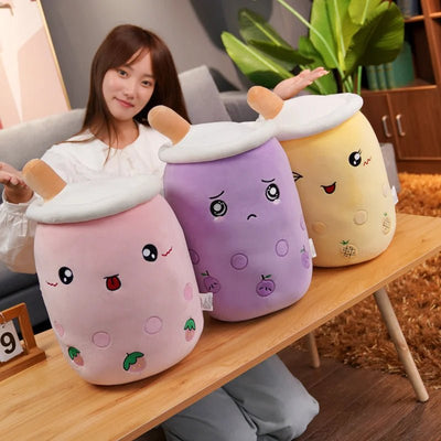 Large Expressive Bubble Tea Plushie, Three Flavors, 20" | 50 cm plush toy – – – Image 6 | Plushie Produce