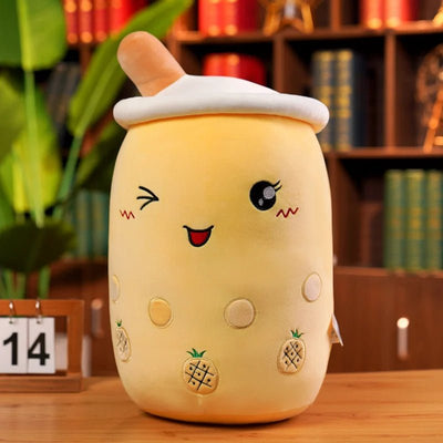 Large Expressive Bubble Tea Plushie, Three Flavors, 20" | 50 cm plush toy – – Yellow – Image 7 | Plushie Produce