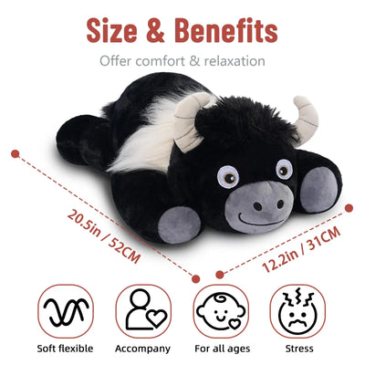 Large Highland Cow Weighted Plushie, 20" | 3.3 Pound plush toy – – – Image 2 | Plushie Produce