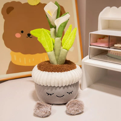 Large Plush Potted House Plant, 5 Varieties, 12" | 30 cm plush toy – – Calla Lily – Image 10 | Plushie Produce
