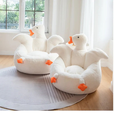 Large White Goose Plushie Chair plush toy – – – Image 5 | Plushie Produce