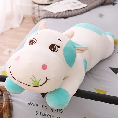 Long Cow Plushie – Soft Body Pillow, 20-43" | 50-110 cm plush toy – – Blue – Image 8 | Plushie Produce