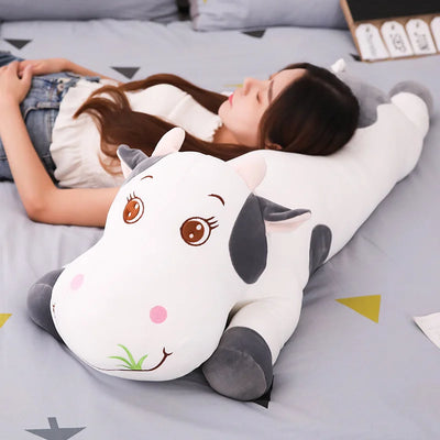 Long Cow Plushie – Soft Body Pillow, 20-43" | 50-110 cm plush toy – – – Image 1 | Plushie Produce