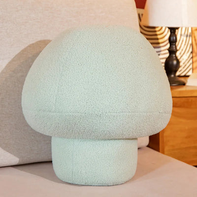Mushroom Plushie Throw Pillow, Eight Colors, 12-20" | 30-50 cm plush toy – – Light green – Image 12 | Plushie Produce