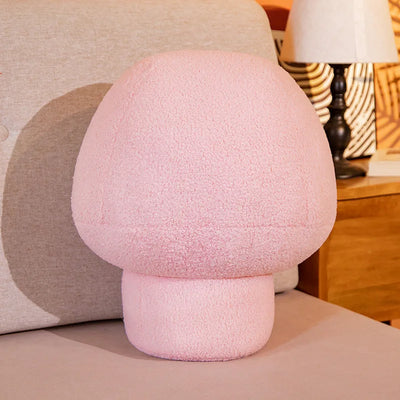 Mushroom Plushie Throw Pillow, Eight Colors, 12-20" | 30-50 cm plush toy – – Light pink – Image 10 | Plushie Produce