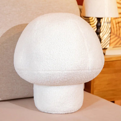 Mushroom Plushie Throw Pillow, Eight Colors, 12-20" | 30-50 cm plush toy – – White – Image 11 | Plushie Produce