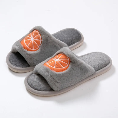 Open-Toed Fruit Slippers, Five Styles, US Men 3.5-6.5/Women 5.5-8 plush toy – – Orange – Image 6 | Plushie Produce
