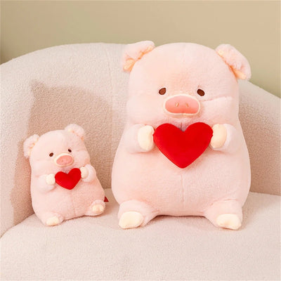 Pig Plushie Holding a Valentine's Heart, 8-16" | 20-40 cm plush toy – – – Image 2 | Plushie Produce