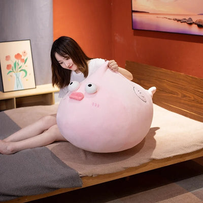 Plump Jumbo Puffer Fish Plushie, 12-35" | 30-90 cm plush toy – – – Image 4 | Plushie Produce