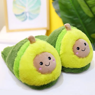 Plush Avocado Children's Slippers, Ages 7-9 plush toy – – – Image 7 | Plushie Produce