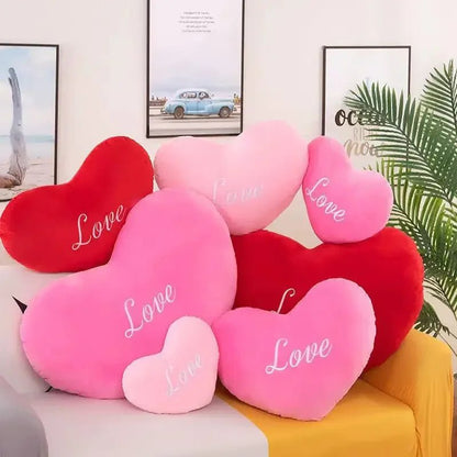 Plush Conversation Heart Throw Pillow - Three Colors and Sizes plush toy – – – Image 2 | Plushie Produce