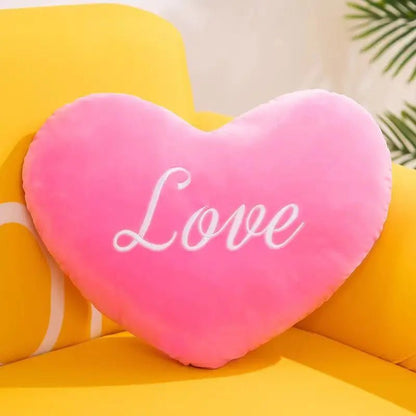 Plush Conversation Heart Throw Pillow - Three Colors and Sizes plush toy – – Rose Red – Image 9 | Plushie Produce