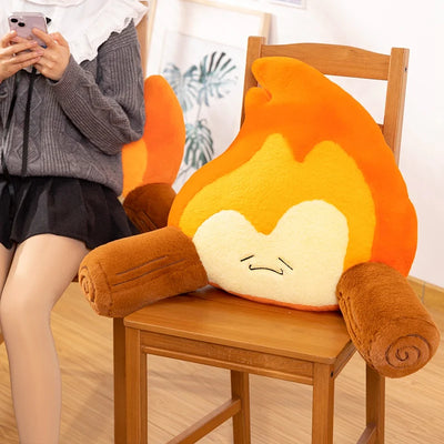 Plush Fire Backrest – Soft Plush Cartoon Flame with Log Arms plush toy – – – Image 3 | Plushie Produce