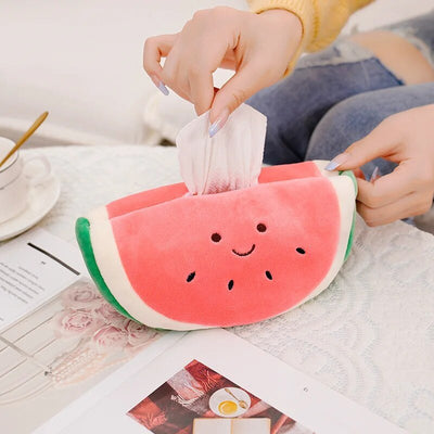 Plush Fruit Tissue Holder for Cars: Three Fruits plush toy – – – Image 13 | Plushie Produce