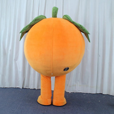 Plush Inflatable Orange Costume, heights 4.9-5.6 feet (1.50-1.70 m) plush toy – – – Image 2 | Plushie Produce