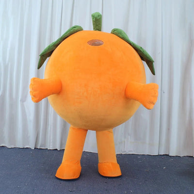 Plush Inflatable Orange Costume, heights 4.9-5.6 feet (1.50-1.70 m) plush toy – – – Image 3 | Plushie Produce