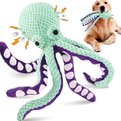 Plush Octopus Squeaky Dog Chew Toy, 13" | 32 cm plush toy – – – Image 1 | Plushie Produce