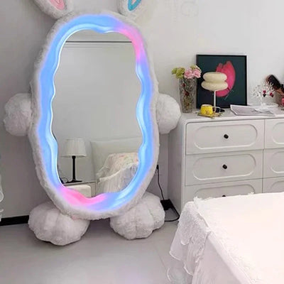 Plush Rabbit Body Mirror with LED Lights | 39" x 75" (100 x 190 cm) plush toy – – – Image 4 | Plushie Produce