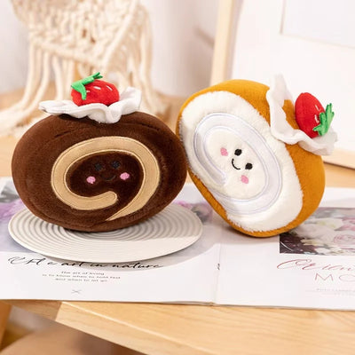 Plush Strawberry Cake Roll – Sweet, Squishy, and Oh-So-Kawaii! plush toy – – – Image 3 | Plushie Produce