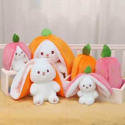 Plushie 2-in-1 Bunny Hiding in Fruit, Six Fruits, 7-10" | 18-25 cm plush toy – – – Image 6 | Plushie Produce