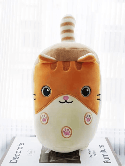 Plushie Bubble Tea in Animal Cup Plushie, Three Animals, 9" | 23 cm plush toy – – cat – Image 7 | Plushie Produce