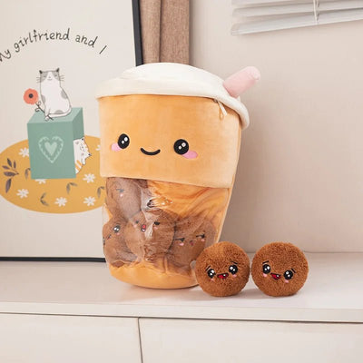Plushie Bubble Tea with Removable Boba Balls, 16 in | 40 cm plush toy – – – Image 1 | Plushie Produce