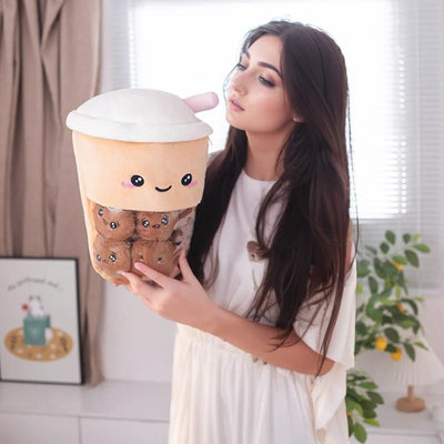 Plushie Bubble Tea with Removable Boba Balls, 16 in | 40 cm plush toy – – – Image 4 | Plushie Produce