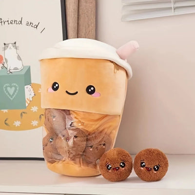 Plushie Bubble Tea with Removable Boba Balls, 16 in | 40 cm plush toy – – – Image 8 | Plushie Produce