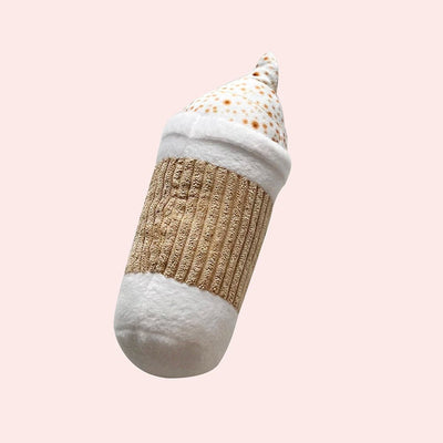 Plushie Cappuccino Squeaky Chew Toy, 6.5" | 17 cm plush toy – – – Image 3 | Plushie Produce