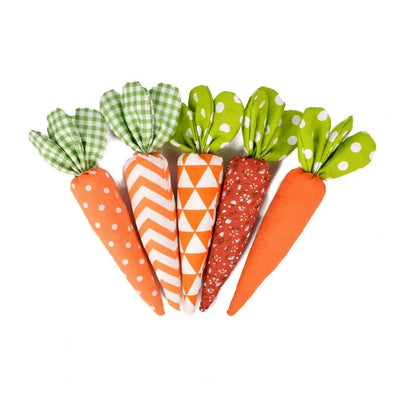 Plushie Carrot Plushies- Set of Five - Festive Spring Decor, 6" | 16 cm plush toy – – – Image 6 | Plushie Produce