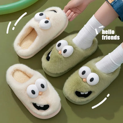 Plushie Cartoon Bird Slippers, US Men 4-10/ Women 5.5-11.5 plush toy – – – Image 1 | Plushie Produce
