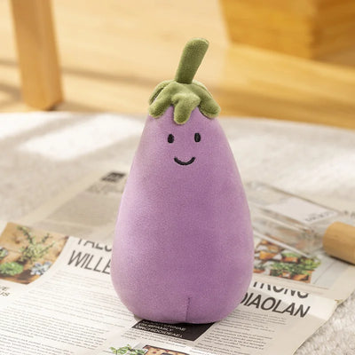 Plushie Cartoon Eggplant, 7-16" | 17-40 cm plush toy – – 7"/17cm – Image 7 | Plushie Produce
