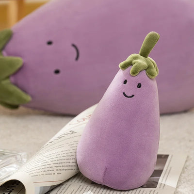 Plushie Cartoon Eggplant, 7-16" | 17-40 cm plush toy – – – Image 4 | Plushie Produce