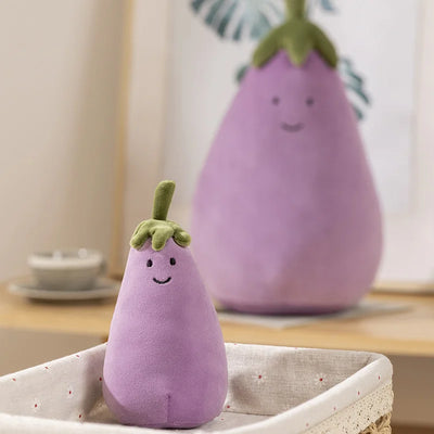 Plushie Cartoon Eggplant, 7-16" | 17-40 cm plush toy – – – Image 6 | Plushie Produce