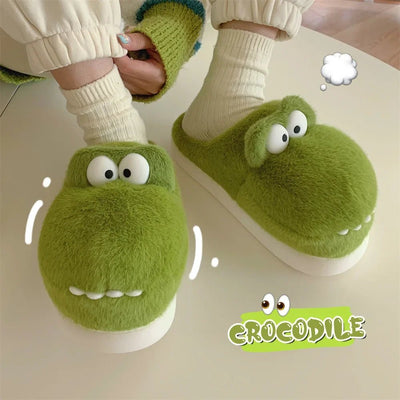 Plushie Cozy Alligator Slippers, Two Styles, US Men 4-8.5/ Women 5.5-10 plush toy – – – Image 3 | Plushie Produce