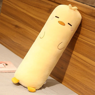 Plushie Farm Animal Body Pillow, Four Animals, 2.3-3.3' | 70-100 cm plush toy – – Yellow duck – Image 6 | Plushie Produce