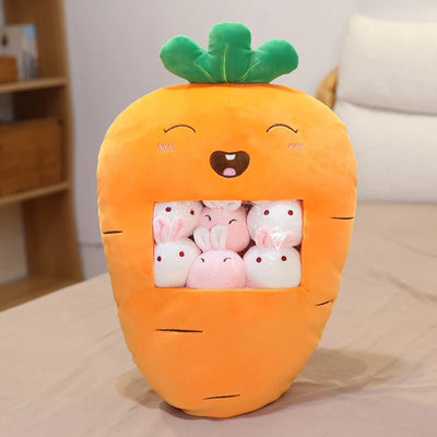 Plushie Food with Eight Mini Dolls: Four Food Choices plush toy – – Carrot – Image 10 | Plushie Produce