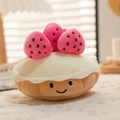 Plushie Fruit Tart Dessert, 4-8" | 10-20 cm plush toy – – Pink – Image 9 | Plushie Produce