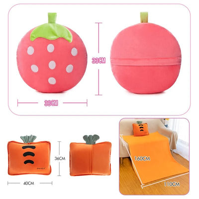 Plushie Fruit & Veggie Pillow Blanket Combo, 10 Pillow Designs plush toy – – – Image 9 | Plushie Produce