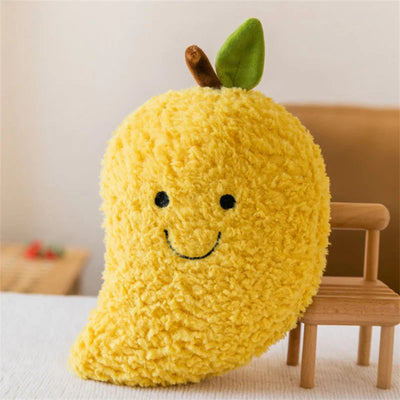 Plushie Fuzzy Fruits & Vegetables, 9 Varieties, 6-11" | 16-28 cm plush toy – – Yellow Mango – Image 16 | Plushie Produce