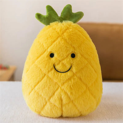 Plushie Fuzzy Fruits & Vegetables, 9 Varieties, 6-11" | 16-28 cm plush toy – – Yellow Pineapple – Image 11 | Plushie Produce
