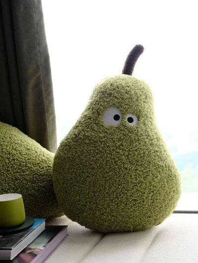Plushie Giant Fuzzy Cartoon Pear, 24" | 60 cm plush toy – – – Image 9 | Plushie Produce