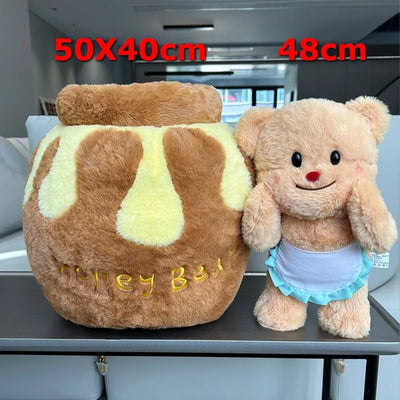 Plushie Honey Pot with Bear Stuffed Animal plush toy – – Large - pot & bear – Image 9 | Plushie Produce